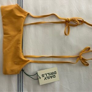 DAILY DRILLS bikini mustard yellow size small